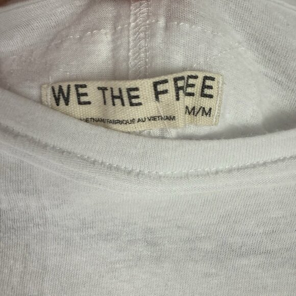 We The Free White Long Sleeve Tee Organic Cotton Blend Women’s M Casual Top - Picture 6 of 8